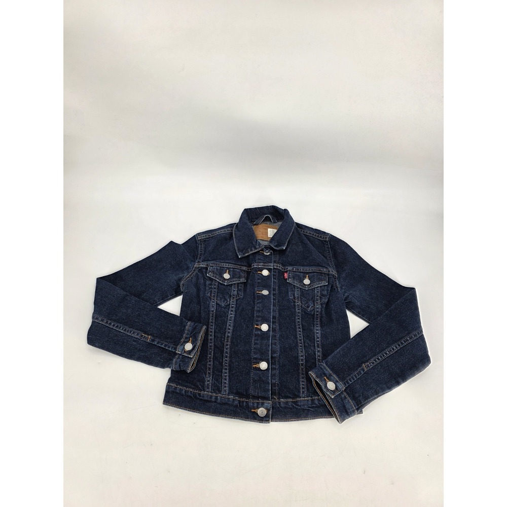 LEVI'S DENIM JACKET BLUE DARK WASH COTTON #77410-5424 SIZE SMALL - Picture 1 of 9